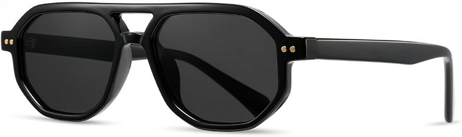 

Винтажные квадратные солнцезащитные очки с градиентной линзой для женщин, модные поляризованные очки-пилот для мужчин, ацетатные солнцезащитные очки для активного отдыха и путешествий mincl, Black