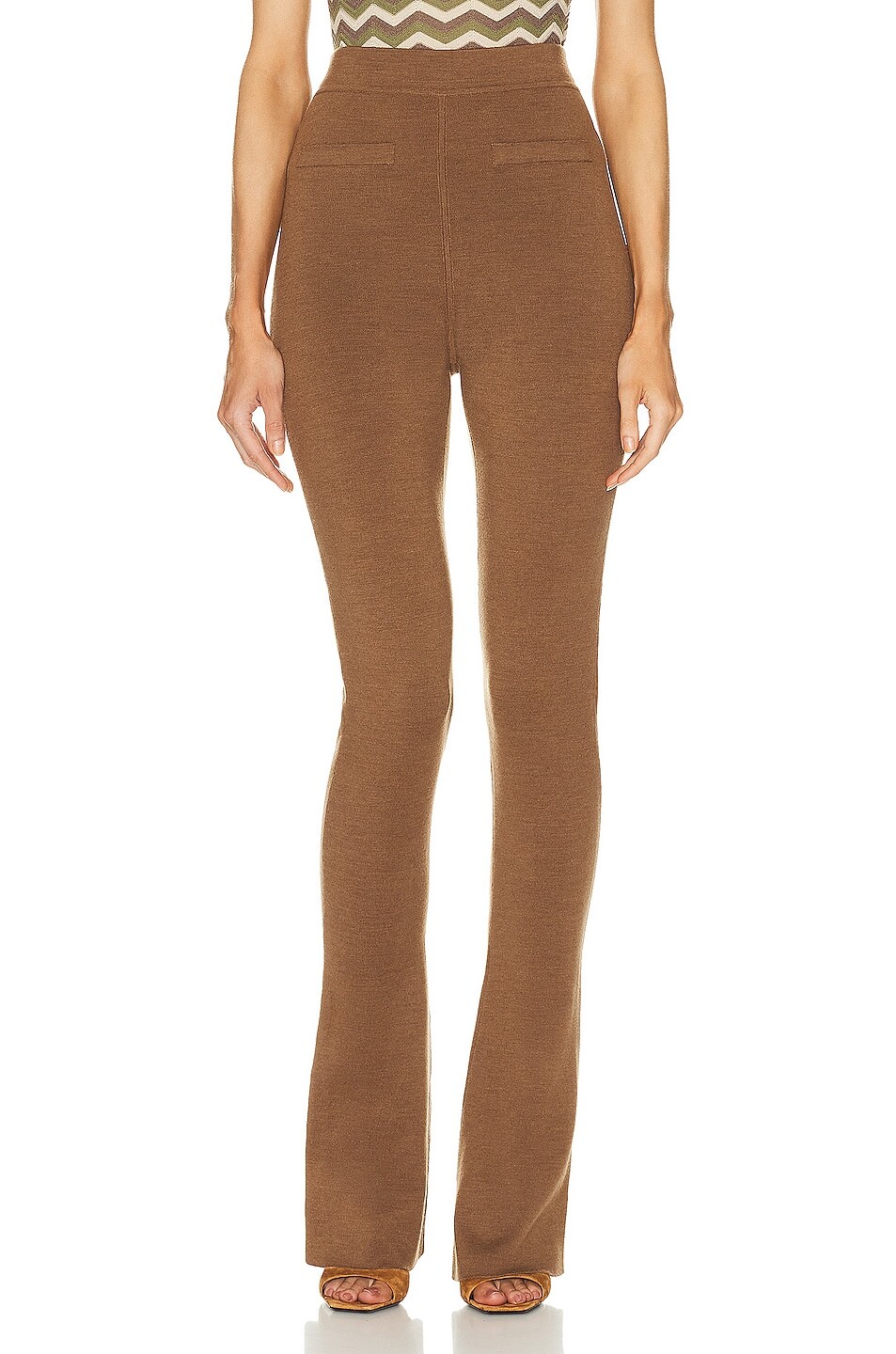 

Брюки Saint Laurent Flare Legging, цвет Chatain