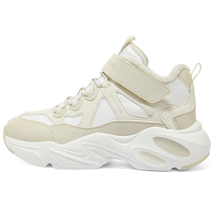 Skechers Амортизирующие устойчивые к истиранию термостойкие кроссовки Mid top Kids Lifestyle Beige/White — фото 3