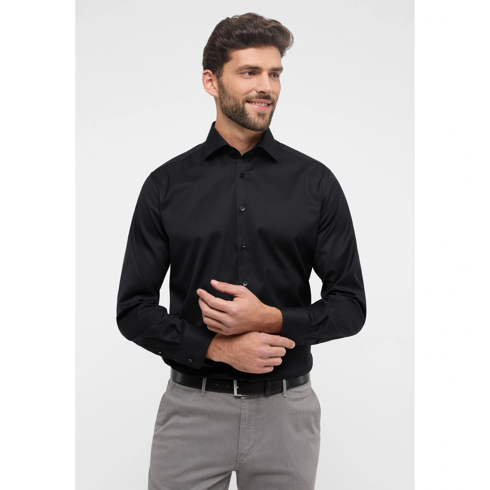 

Рубашка Eterna с длинными рукавами "MODERN FIT", черный