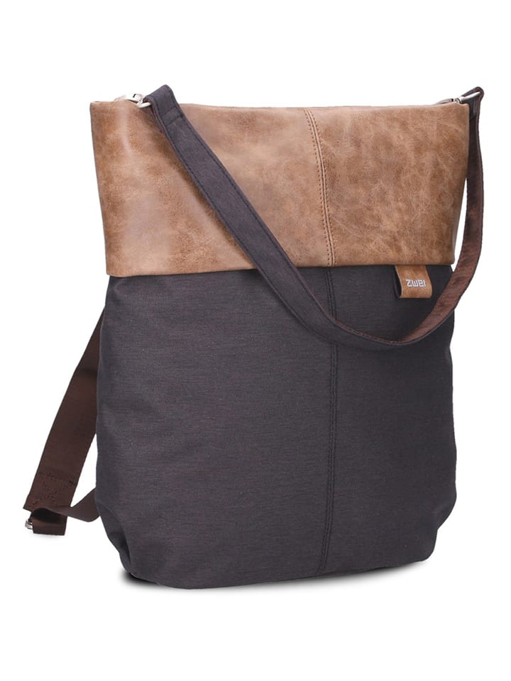 

Сумка через плечо черного/светло-коричневого цвета - (Ш)33 x (В)34 x (Г)14 см Zwei