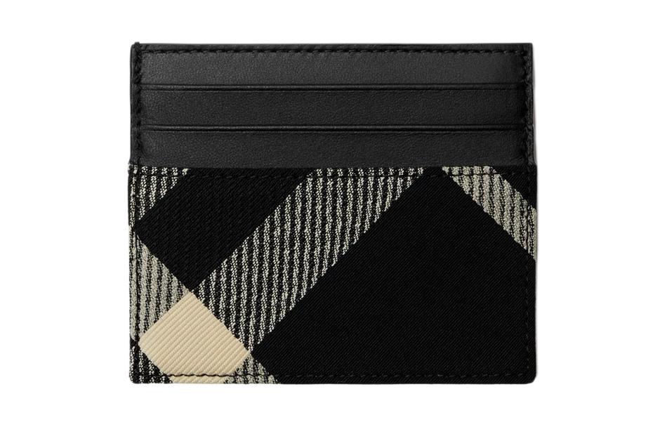 

Burberry Кардхолдер из полиэстера с хлопком, большой, мужской, черный и калико