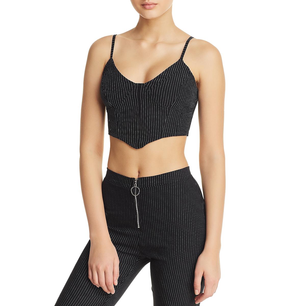 

Короткий укороченный топ Halle Womens Tank Tiger Mist, черный