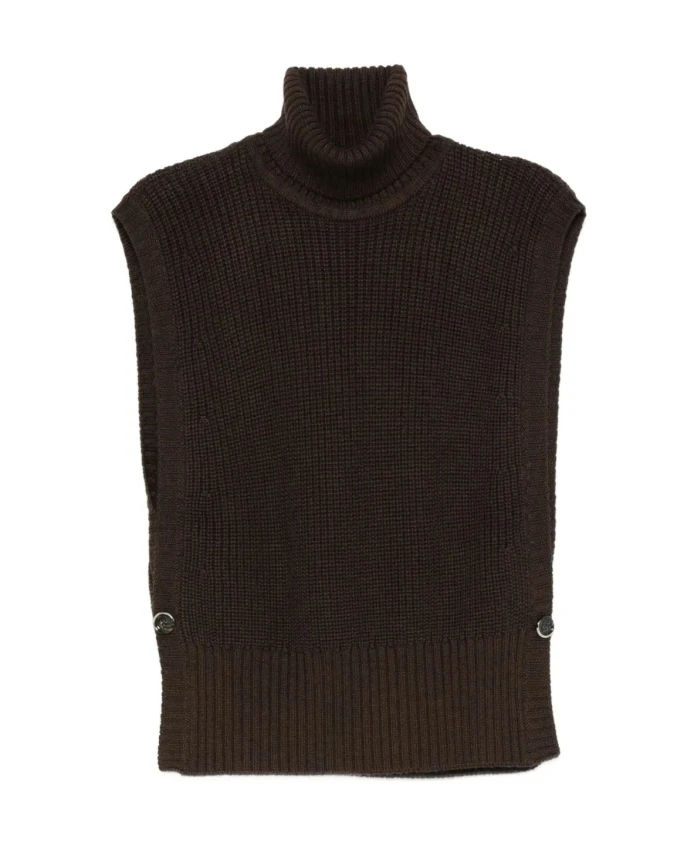 

Шерстяной трикотажный свитер с высоким воротником Moro. Nine In The Morning, коричневый