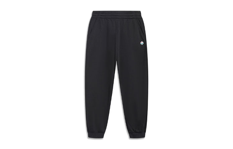 

Женские трикотажные спортивные брюки LiNing Sports Life Collection, черные