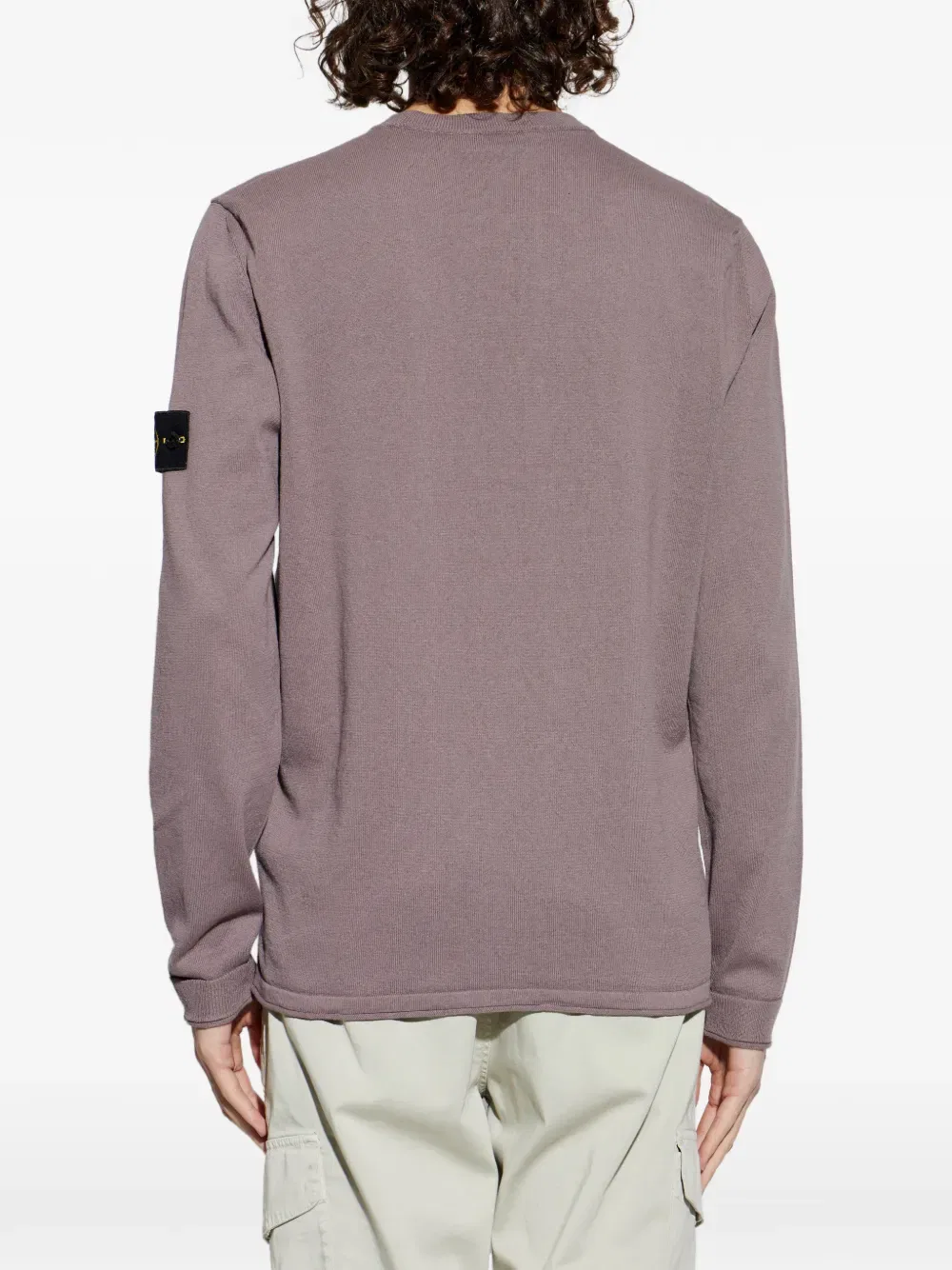 Свитер с нашивкой-логотипом Stone Island, фиолетовый — фото 4