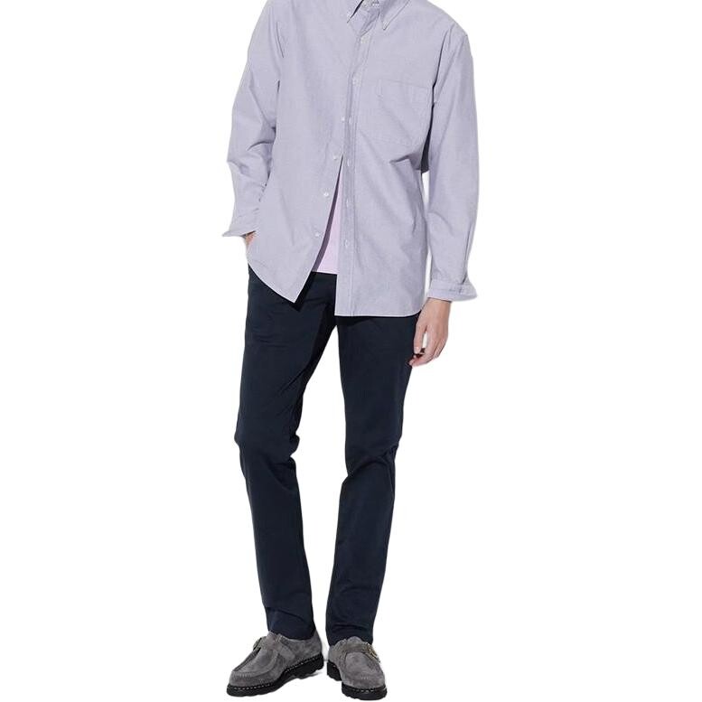 

Повседневные брюки мужские темно-синие Uniqlo, темно-синий