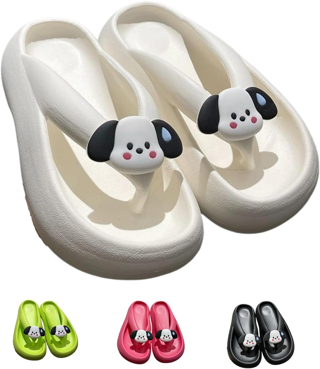 

Милые тапочки с щенком Тапочки для женщин и мужчин Мягкие домашние тапочки с удобной ноской для дома и улицы Креативные подарки носить пляжные тапочки для женщин как милый подарок Sourmei, белый