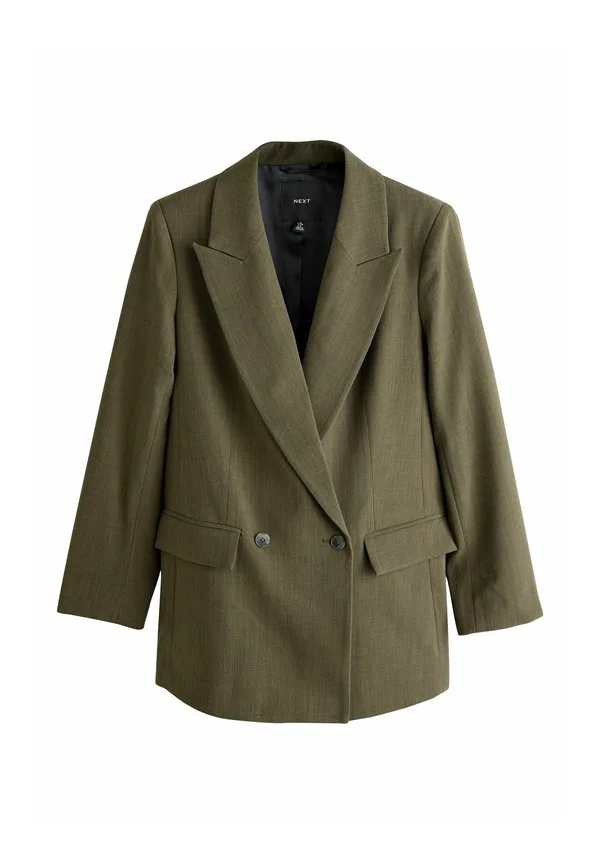 Короткое пальто прямого кроя с перекрестной штриховкой Next, Khaki Green