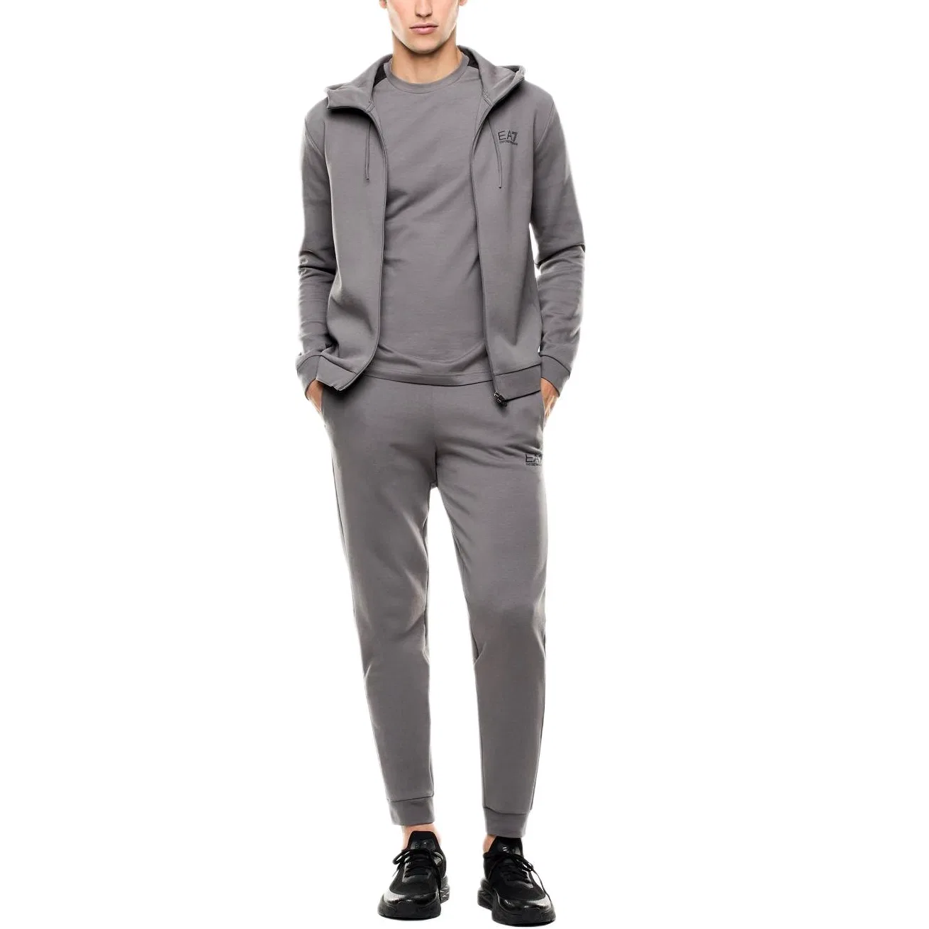 Футболка EMPORIO ARMANI EA7 серая — фото 3
