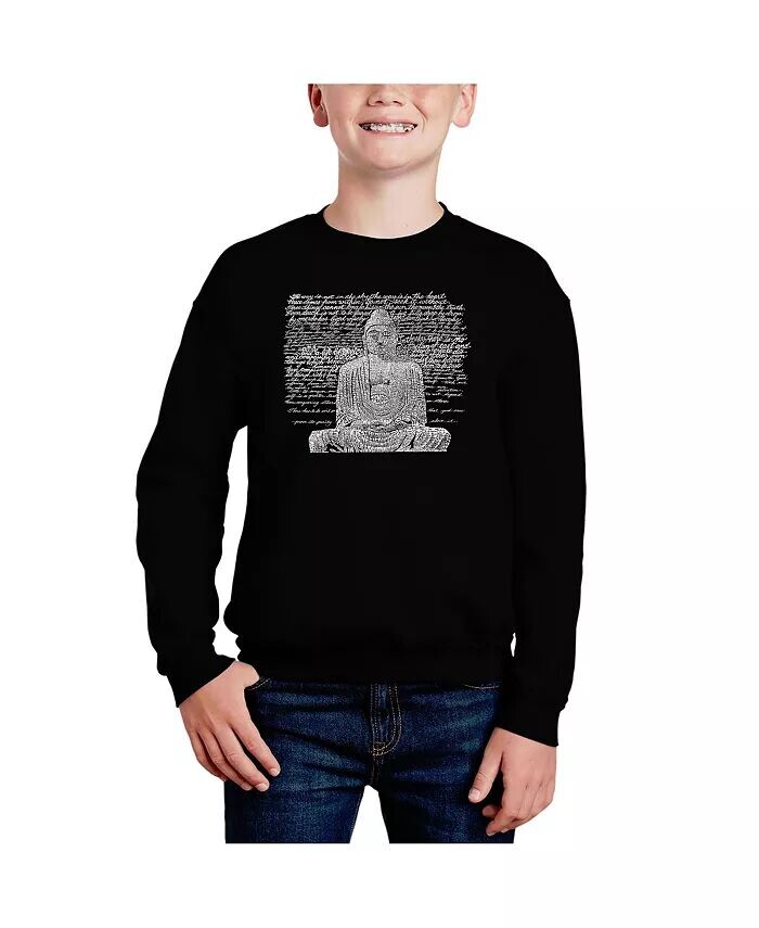 

Zen Buddha — толстовка с круглым вырезом Big Boy's Word Art La Pop Art, черный