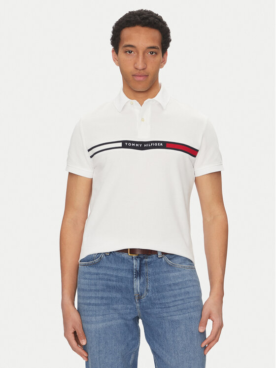 

Рубашка поло стандартный крой Chest Insert MW0MW38130 Tommy Hilfiger, белый