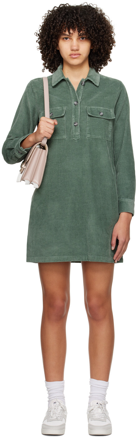 

Зеленое мини-платье Mia A.P.C., Зеленый, Зеленое мини-платье Mia A.P.C.