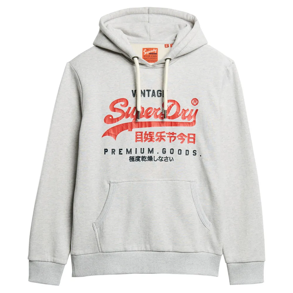 

Худи Superdry Duo Vintage Logo, серый