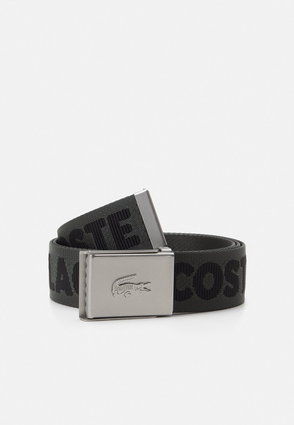 

Пояс WEBBING Lacoste, темно-серый