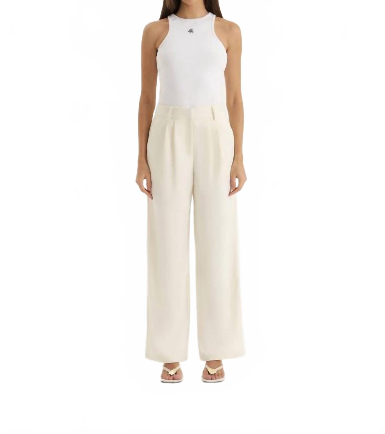 

Классические брюки Kellie с прямыми штанинами в цвете сливочного крема 4th & Reckless, кремовый