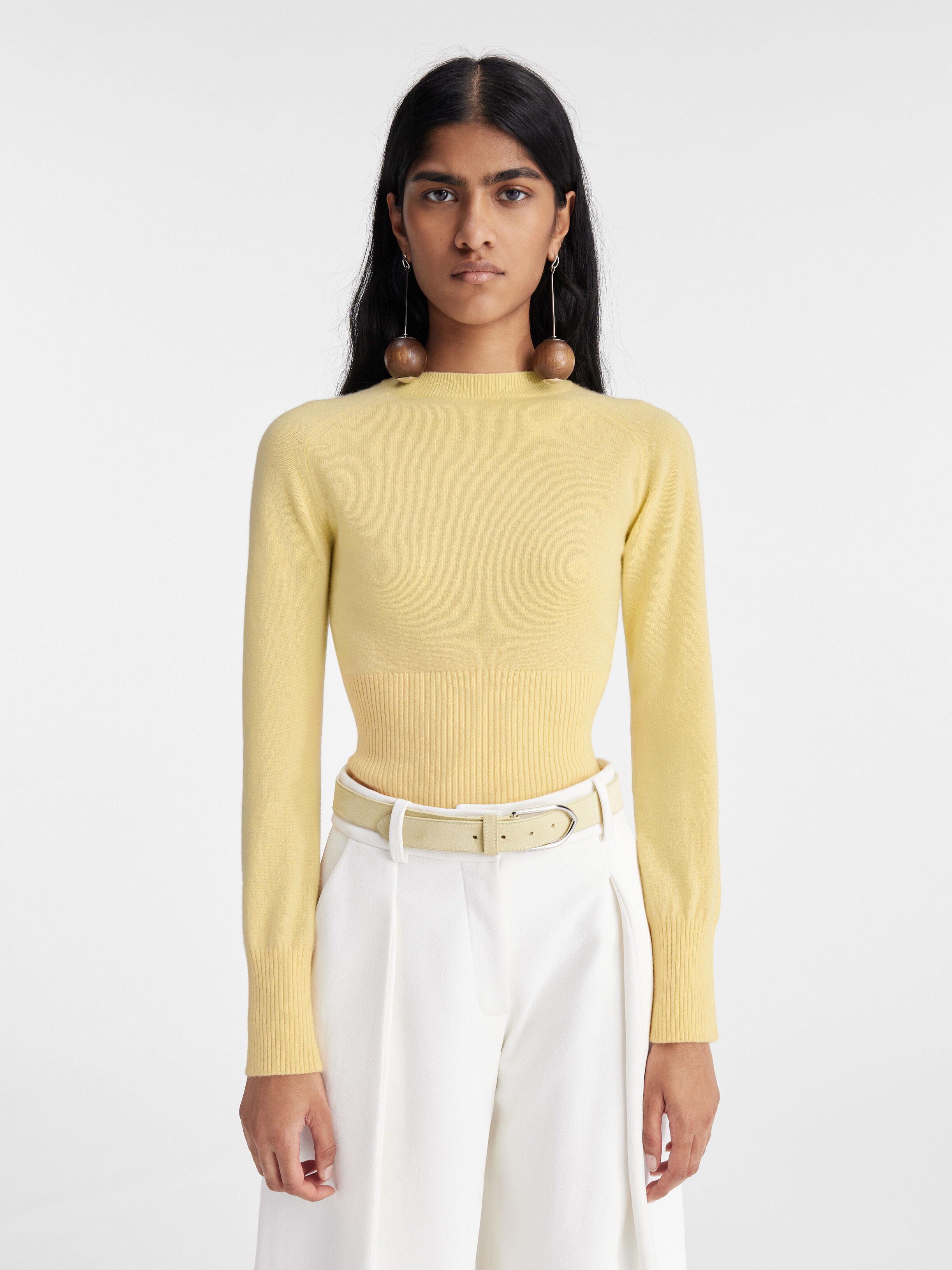 

Ребристый джемпер JACQUEMUS The Soglia knit, светло-желтый