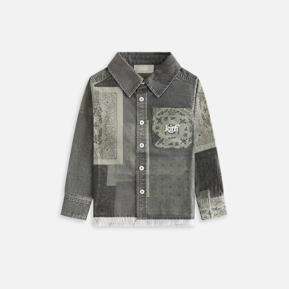 

Топ Kith Baby Blocked Berkley Shirt, цвет Taiga