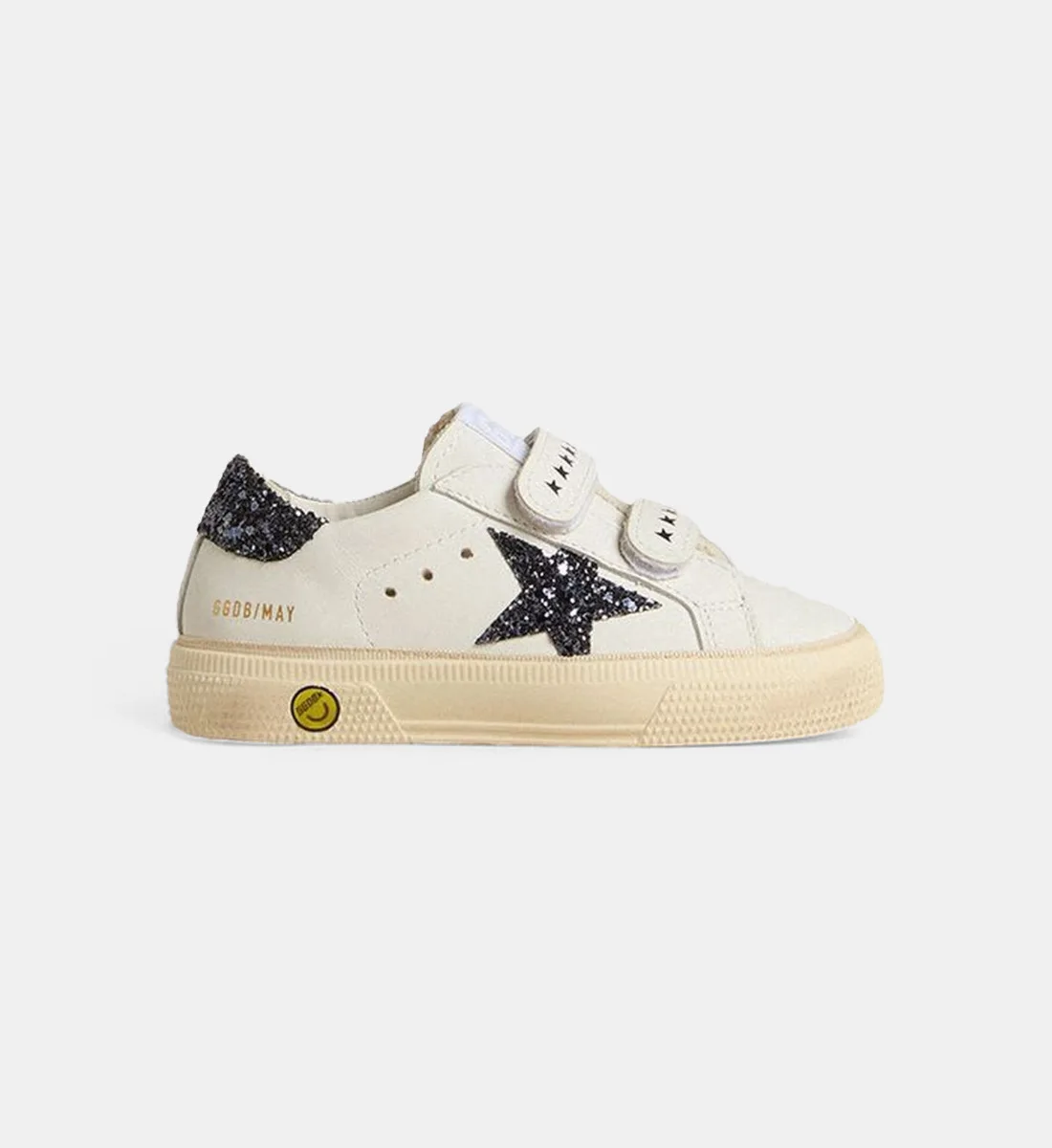 Низкие кеды May School из телячьей кожи с пайетками GOLDEN GOOSE, бежевый