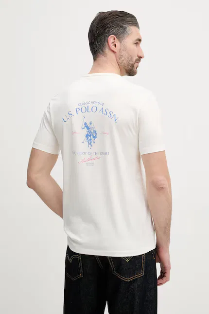 Футболка с принтом SPIRIT OF SPORT BACK GRAPHIC U.S. Polo Assn., бежевый