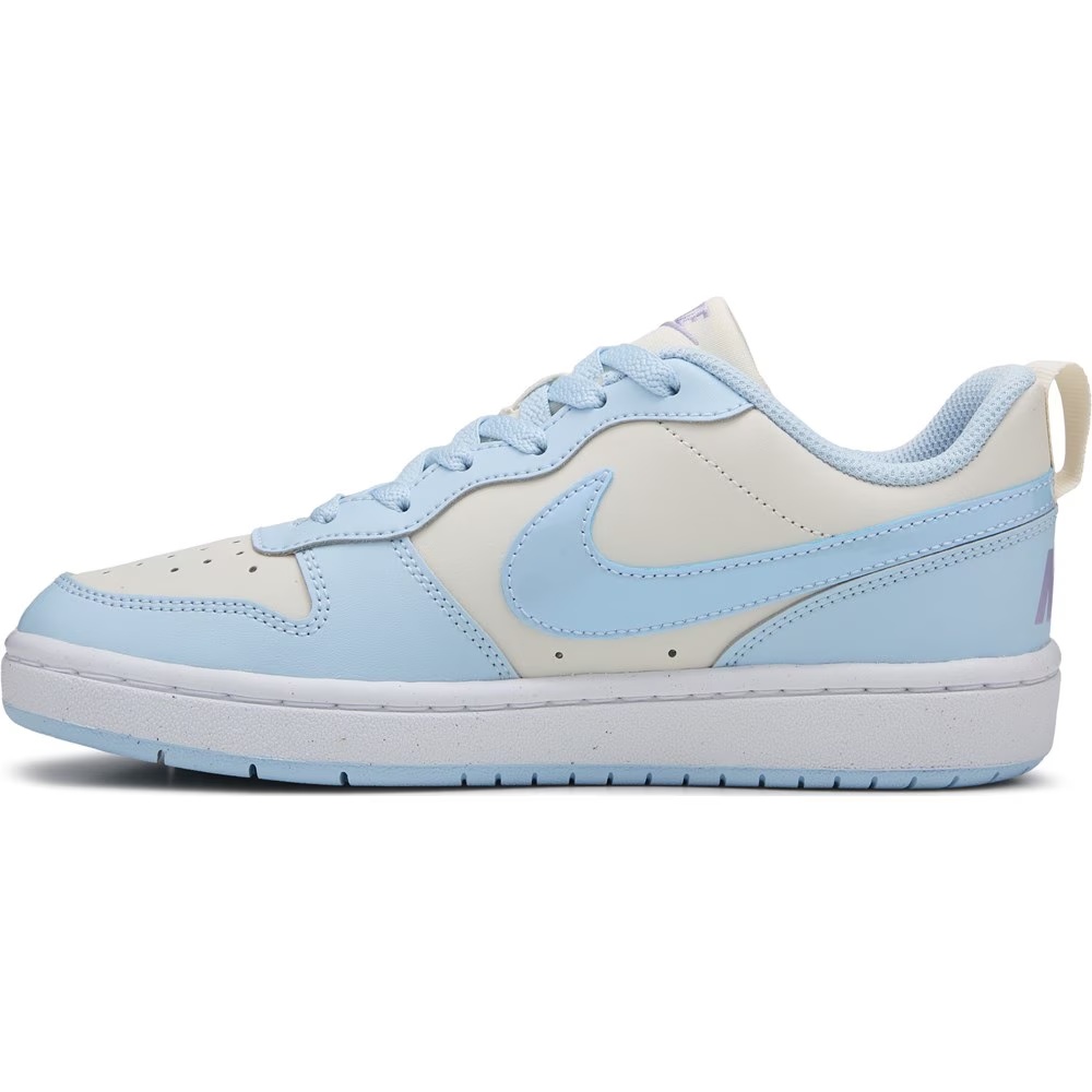 Детские кроссовки низкие Court Borough Recraft Low Top Sneaker Big Kid Nike, blue/irridescent — фото 3