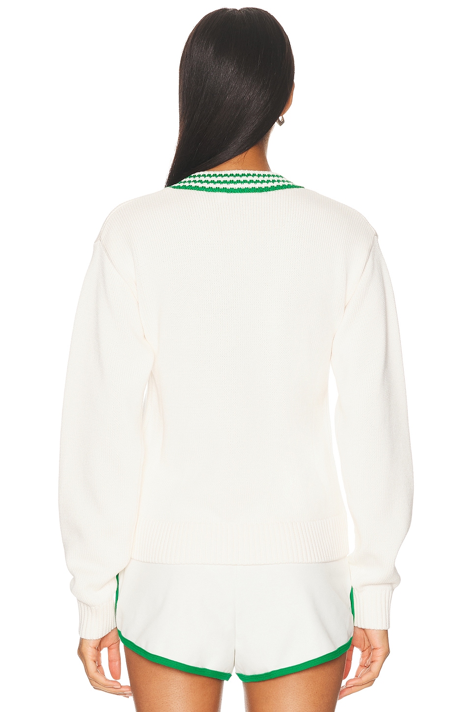 Свитер X Sporty & Rich Adidas Originals, Off White & Green — фото 4