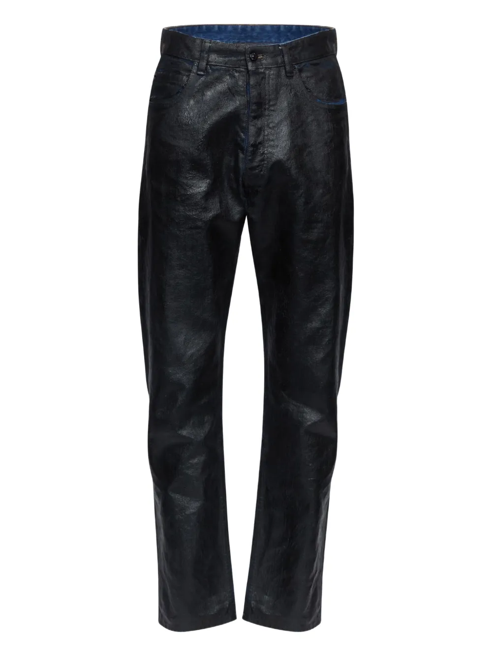 

Вощеные джинсы MM6 Maison Margiela, черный