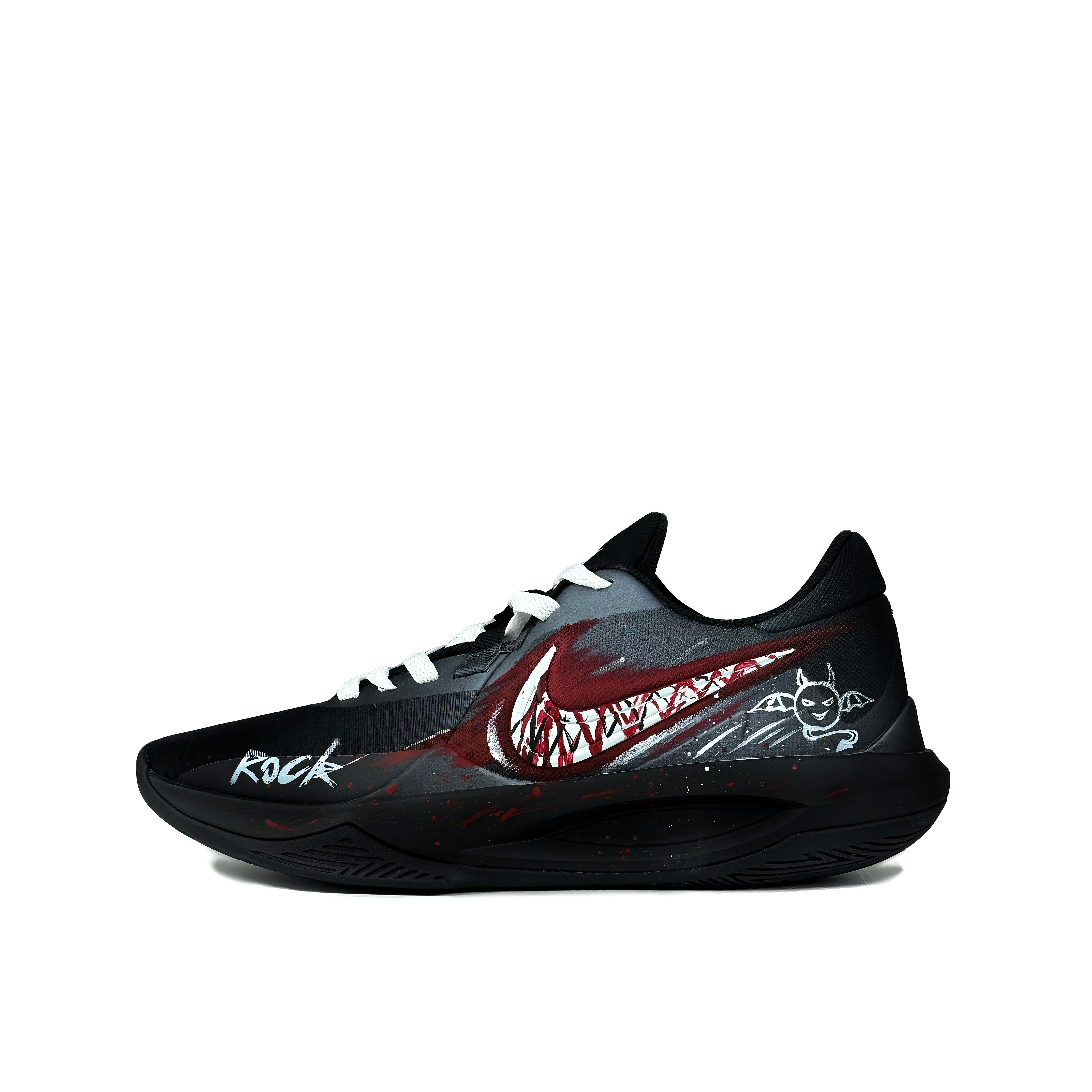 

Nike Precision 6 Demon Graffiti Cushioning, Wear Resistant Low top Basketball Shoes Men's Black