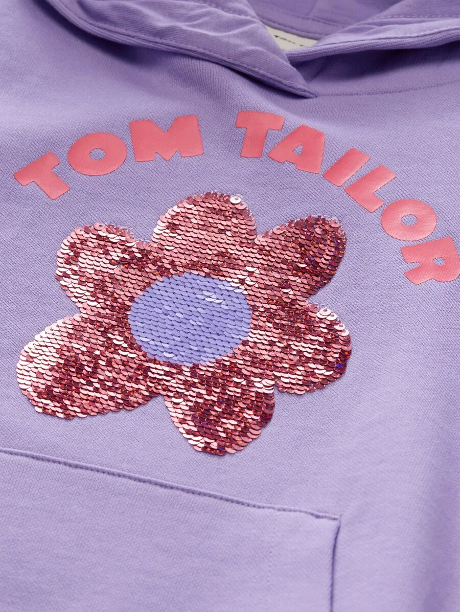 Толстовка TOM TAILOR лавандового цвета — фото 3