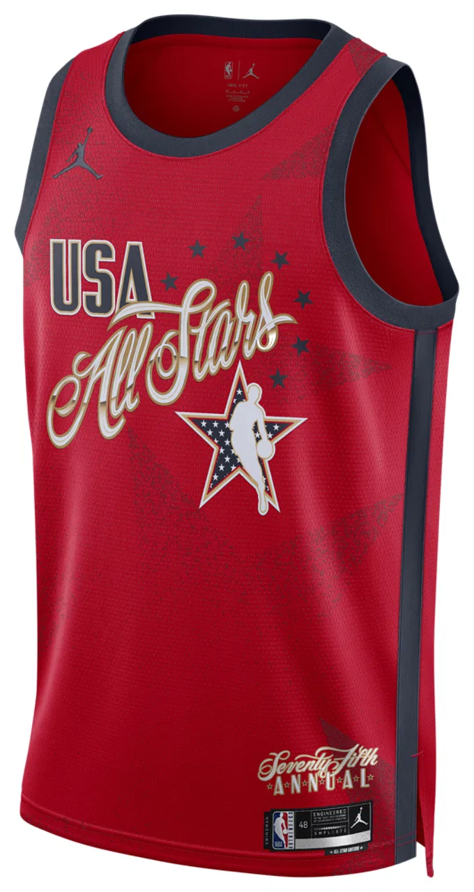 Мужская баскетбольная джерси All-Star 26 Swingman Nike, красный/темно-синий — фото 2