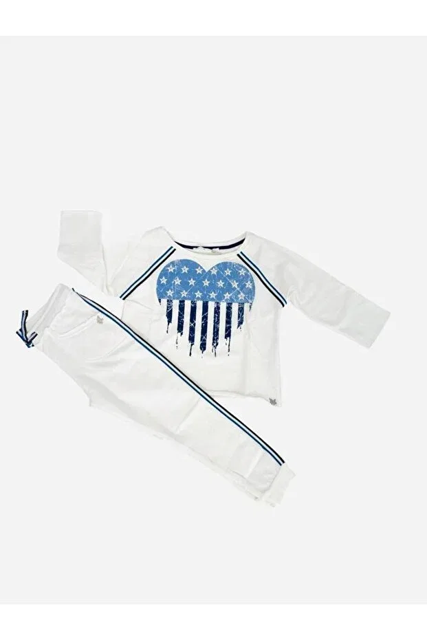 Детский спортивный комплект для девочек Lulu Tomstore, White