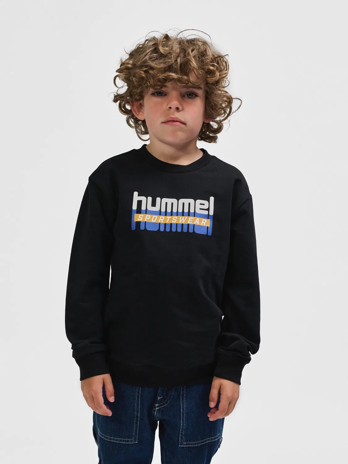 Детский свитшот с круглым вырезом Hmltukas Hummel, Schwarz