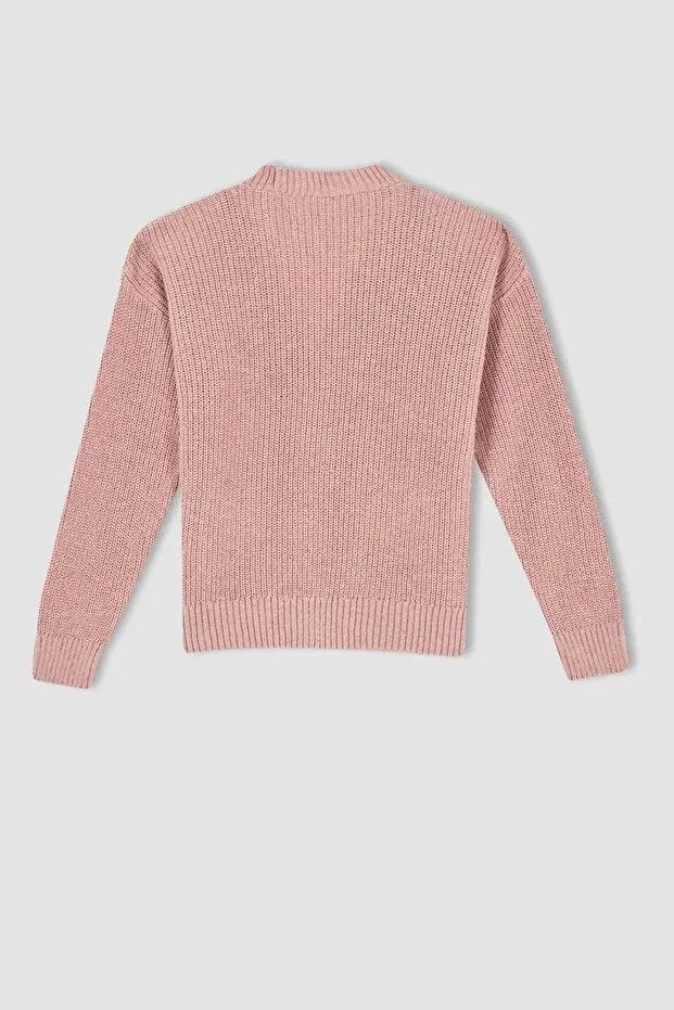Детский кардиган для девочек хлопковый Defacto, Pink-Br74 — фото 4
