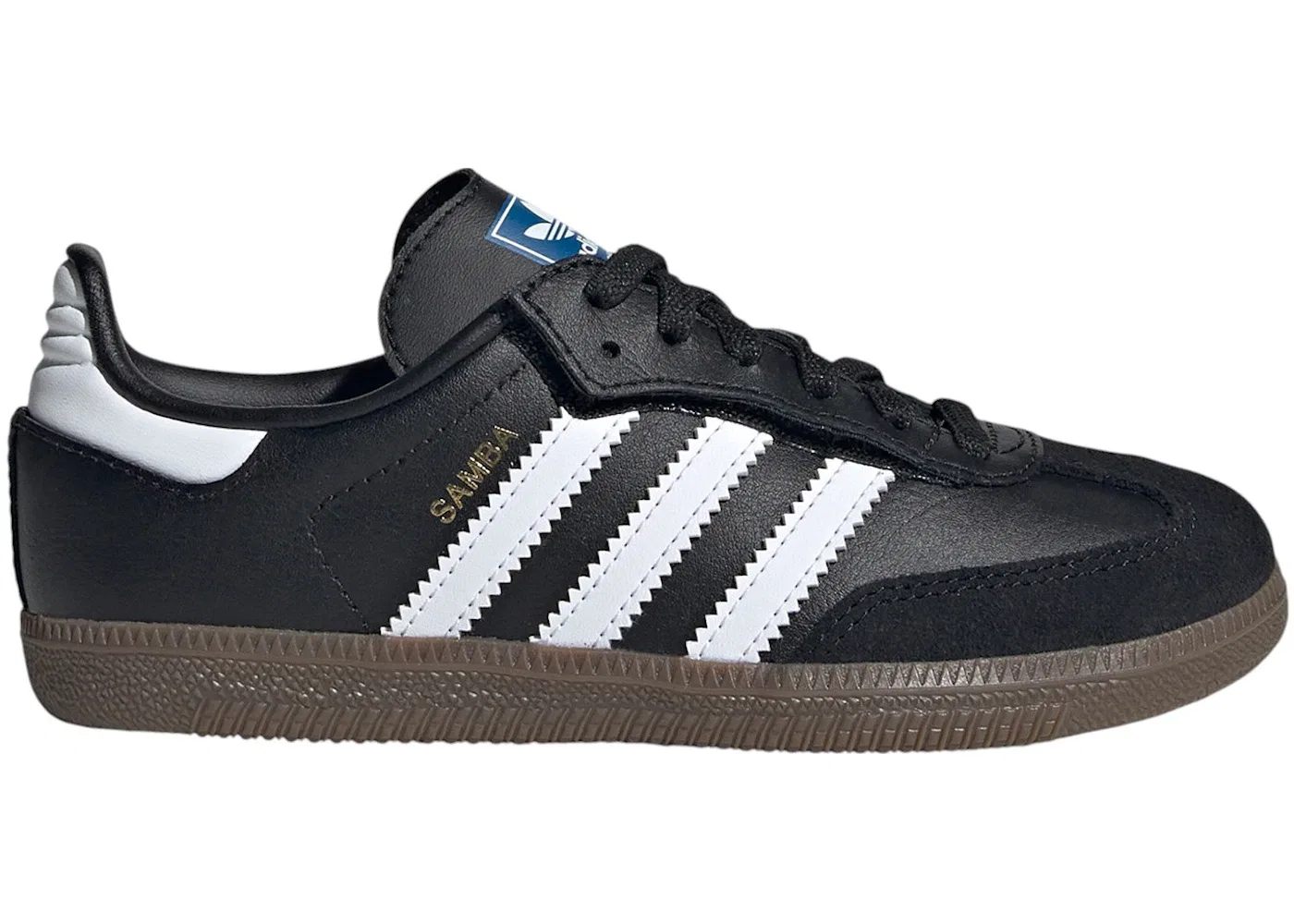 Детские кроссовки с закрытием на липучке Adidas Samba OG Comfort Closure, Core Black/Cloud White/Gum