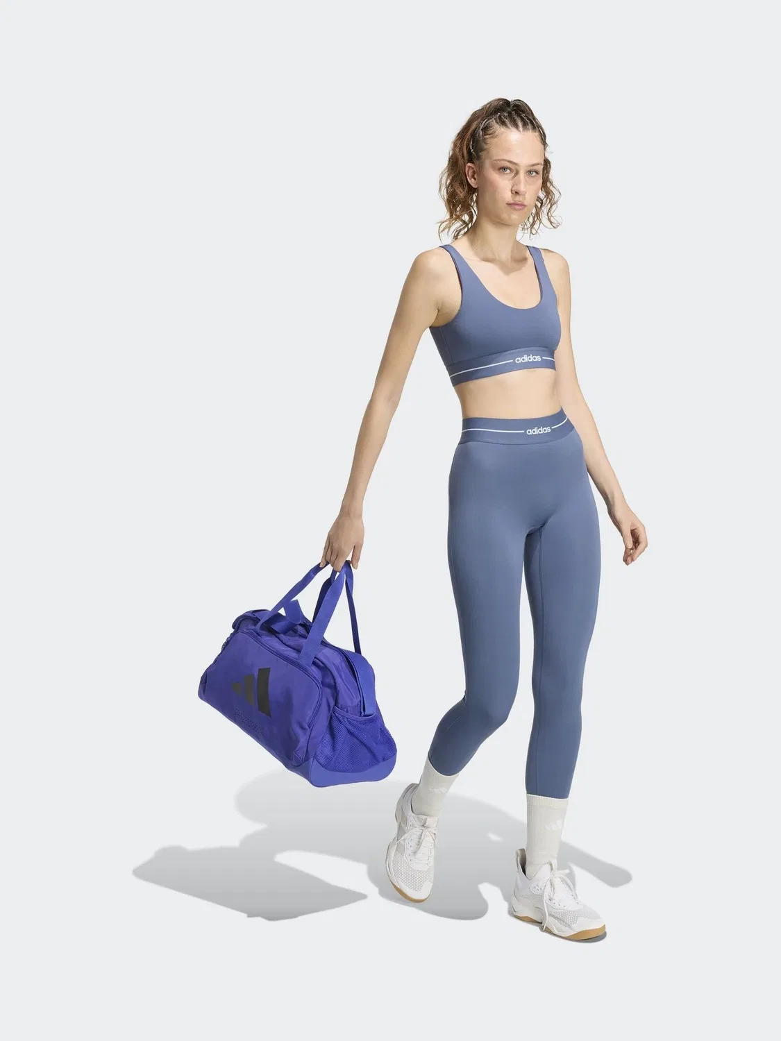 Леггинсы Hyperglam adidas, Navy — фото 4