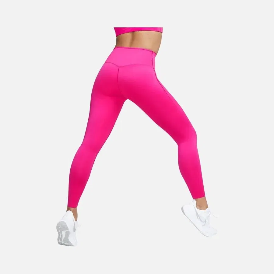 Женские леггинсы с высокой посадкой Dri-Fit Go Firm-Support High-Waisted 7/8 Running Nike, Розовый — фото 4