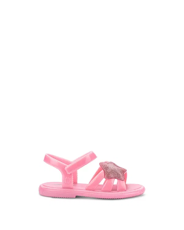 Детские сандалии для девочек с блестящей звездой Mini Melissa, Pearly Pink — фото 4