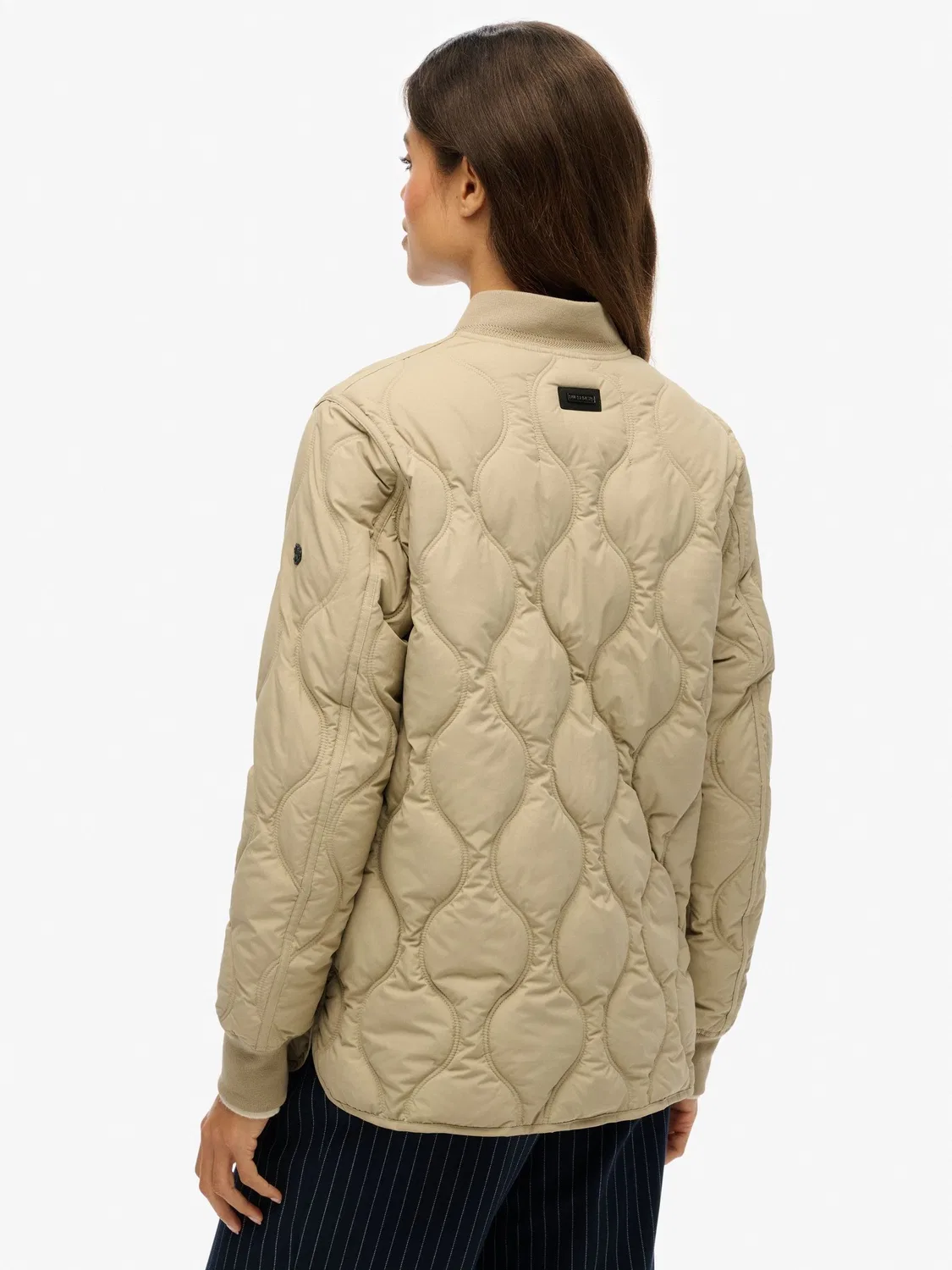 Куртка стеганая укороченная Superdry, Natural — фото 3