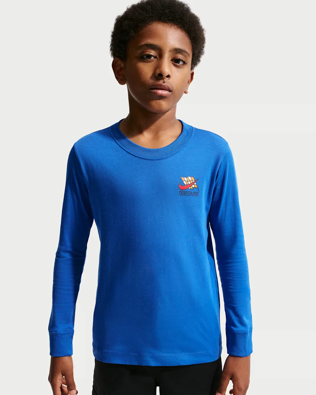 Детская футболка с длинными рукавами для подростков Nike Sportswear, Game Royal — фото 2