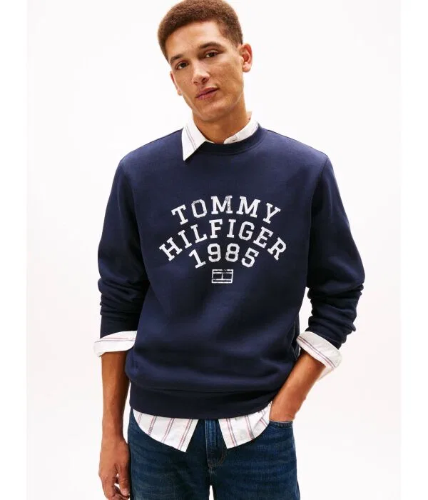 Мужской пуловер из футера Tommy Hilfiger, Blu Marino