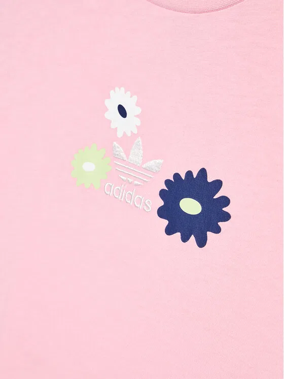 Футболка regular fit Flower Print Adidas, розовый — фото 3