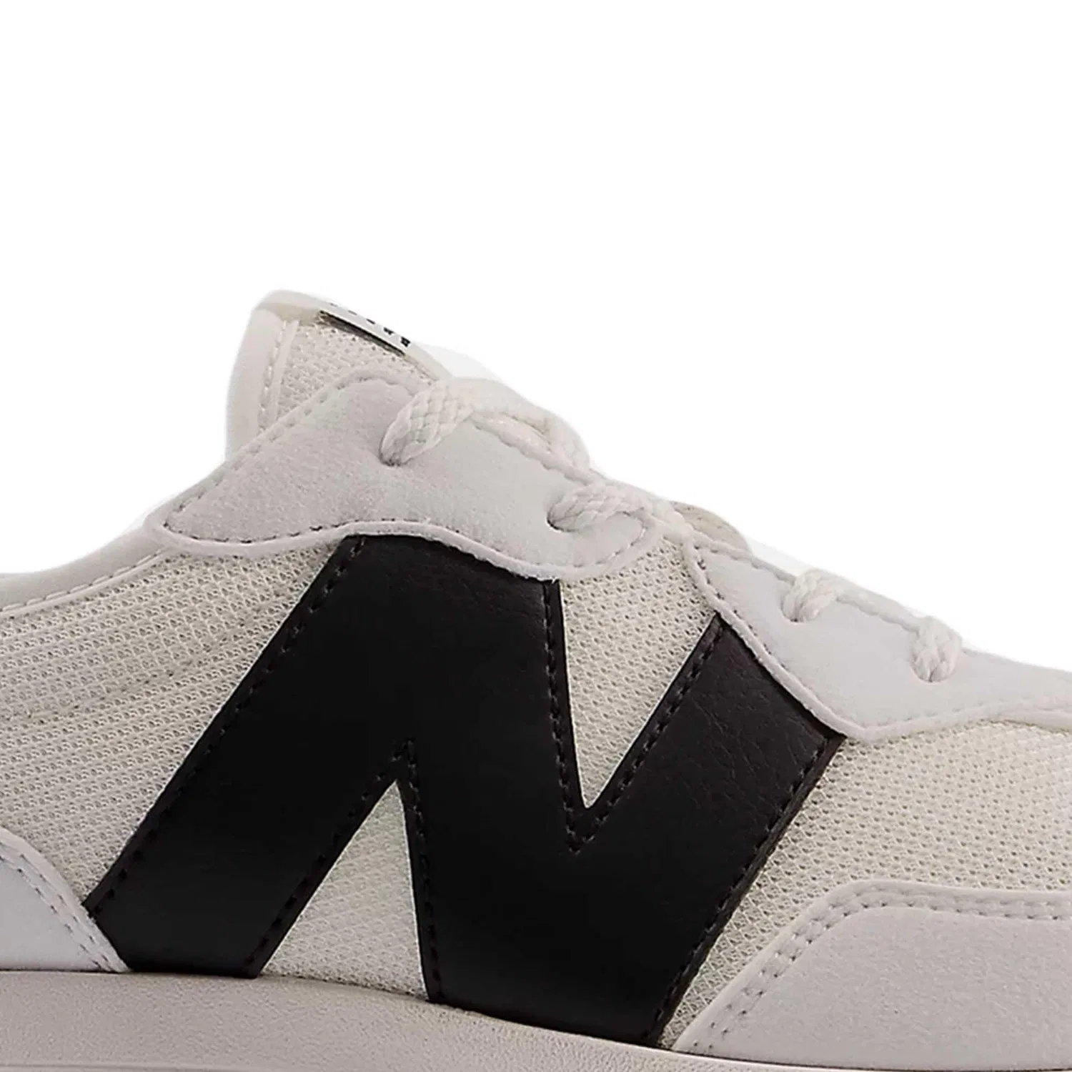 Детские кроссовки для мальчиков с закрытым носком 327 Bungee Lace New Balance, White Black — фото 3