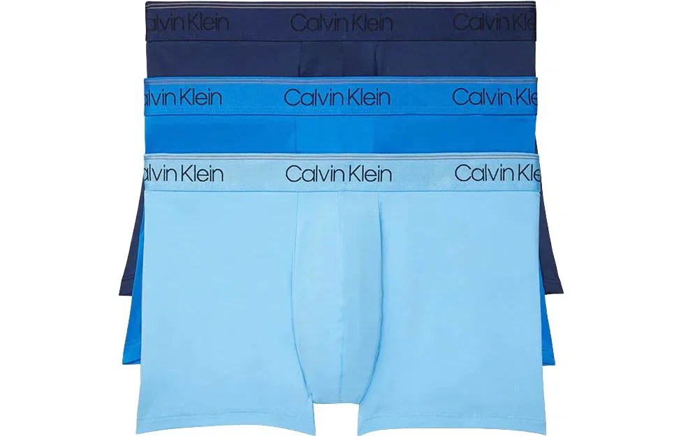 Мужские боксеры Calvin Klein, комплект из 3 штук, Marine Blue/Dark Blue/Light Blue