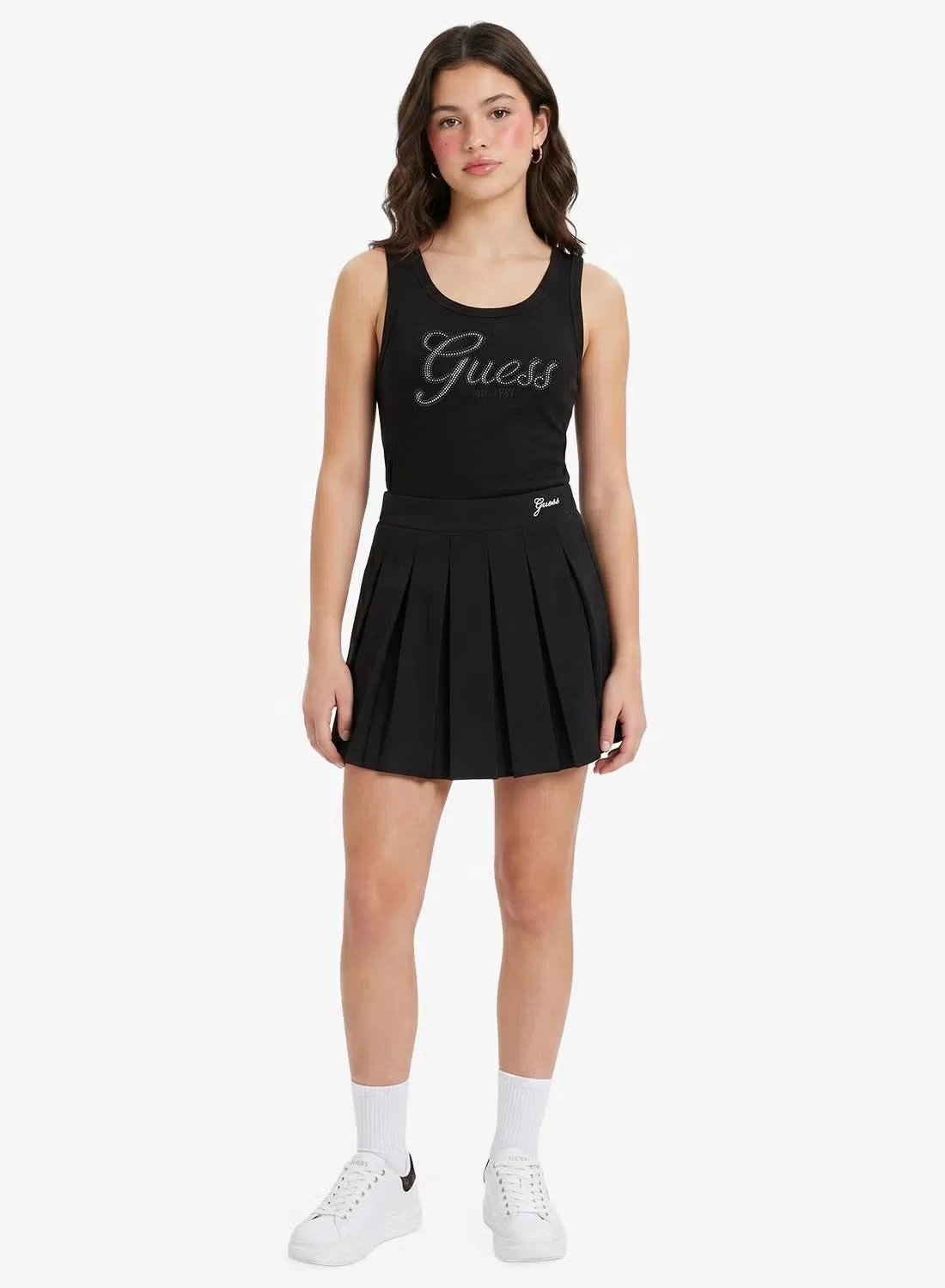 Юбка мини Youth punto milano Guess, черный