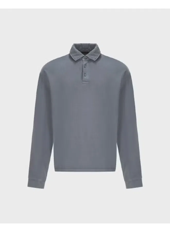 Поло с длинным рукавом мужское Zara, синий