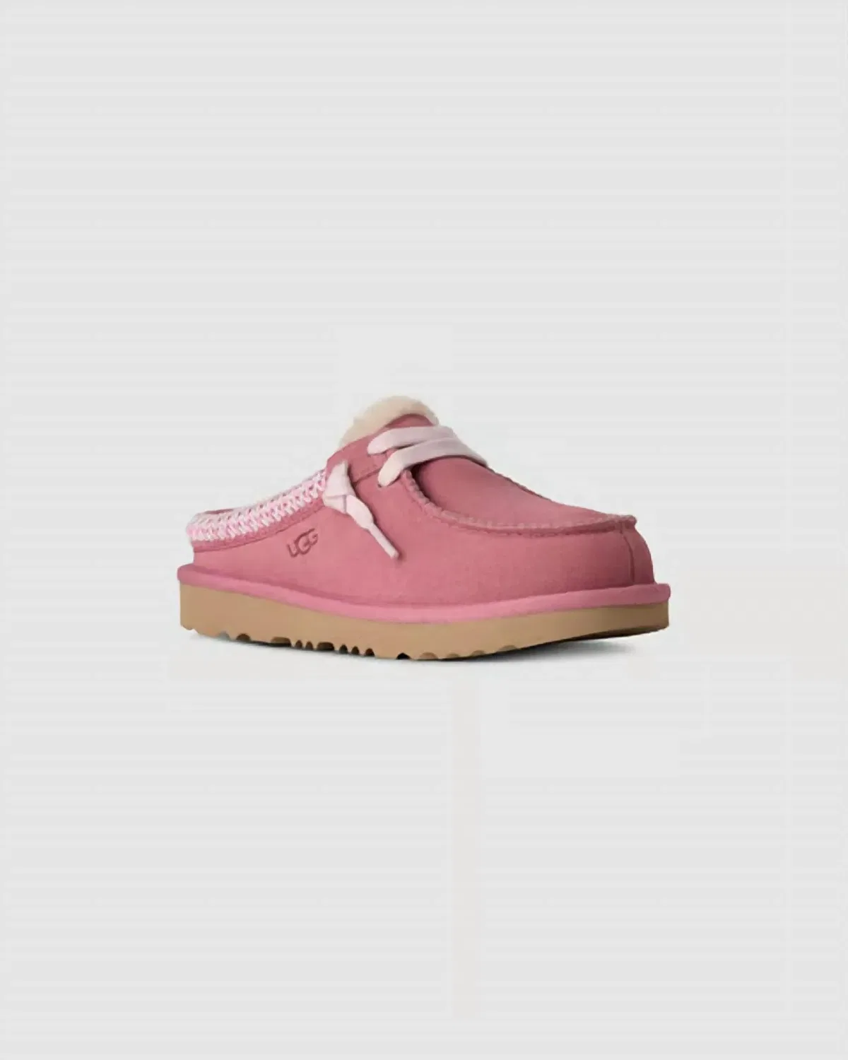 Детские тапочки-мюли без задника на мягкой подкладке Tasman Mule UGG, Horizon Pink — фото 2