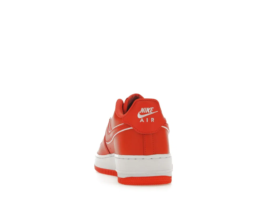 Детские кроссовки с длинным шнурком Nike Air Force 1 Low, Picante Red/Picante Red-White — фото 4