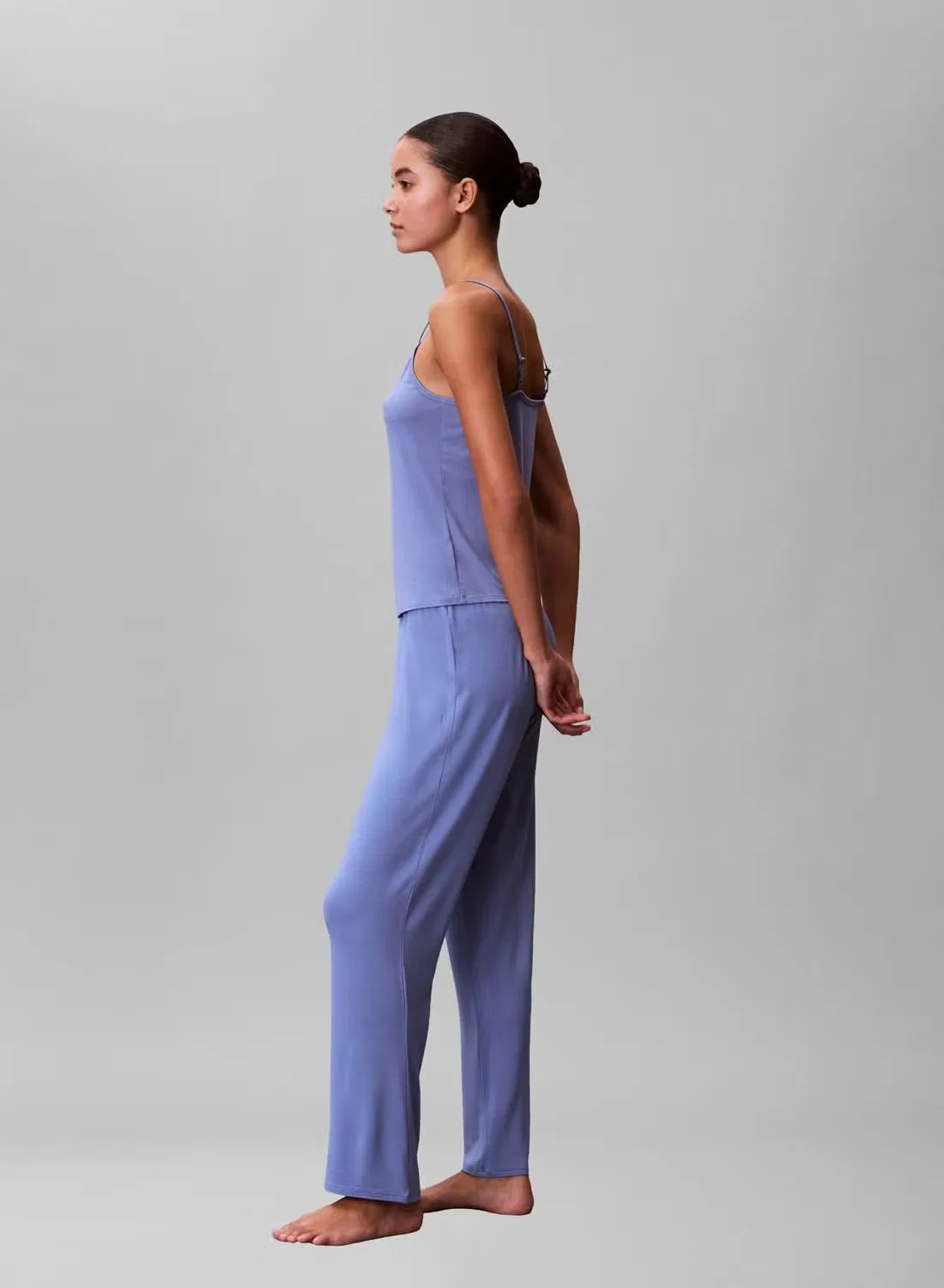 Брюки пижамные из мягкого модала с прямой штаниной Ultra Soft Modal Calvin Klein, синий — фото 4