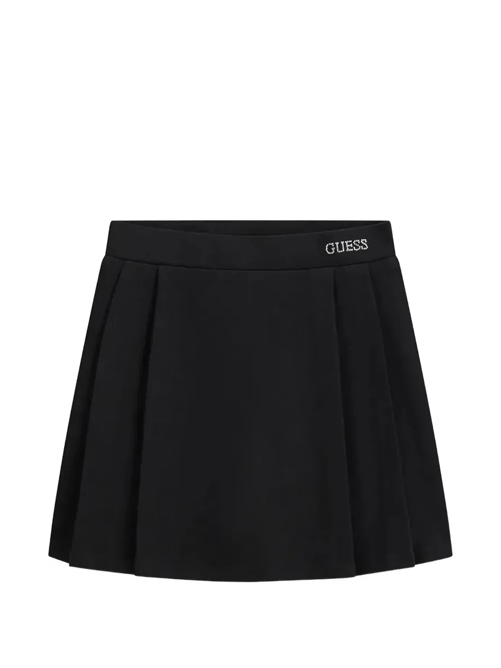 Юбка мини-плиссированная Milano с логотипом Guess Kids, черный