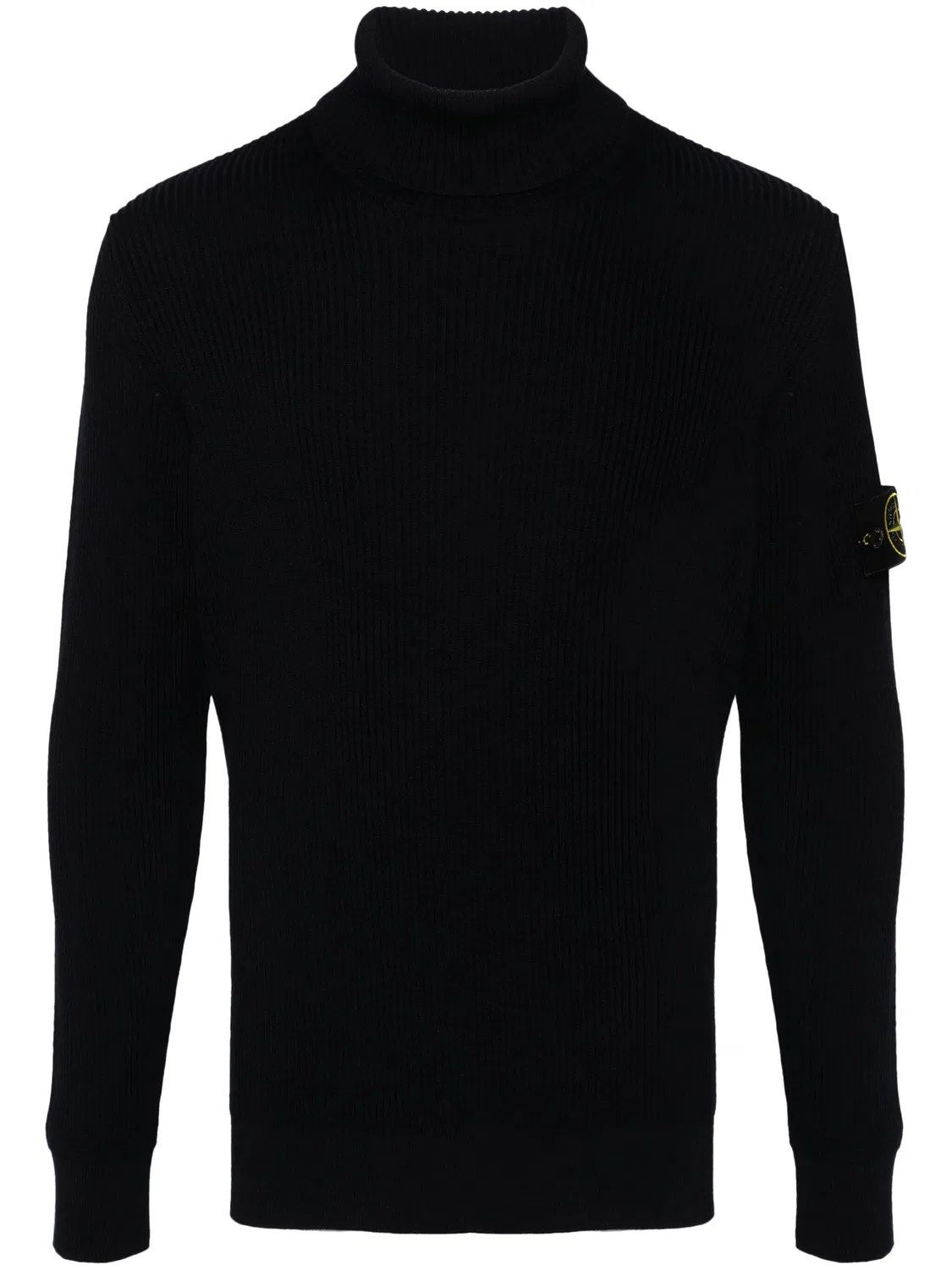 Джемпер с логотипом компаса из шерсти Stone Island, темно-синий